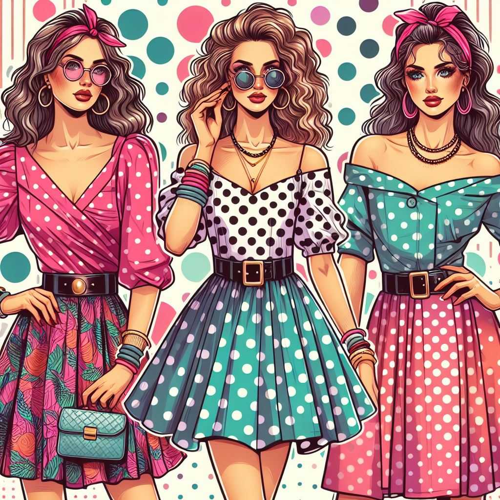 80s fashion polka dots online