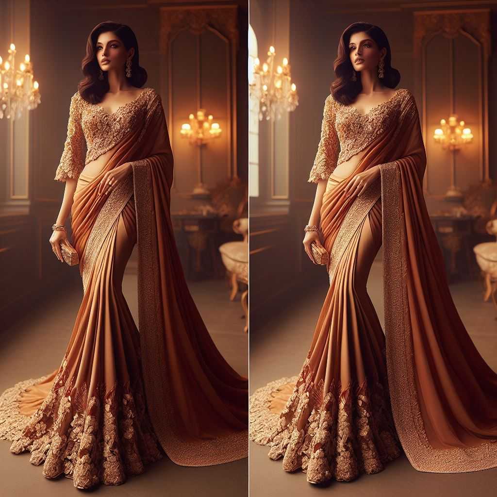 Saree Gown with Trail