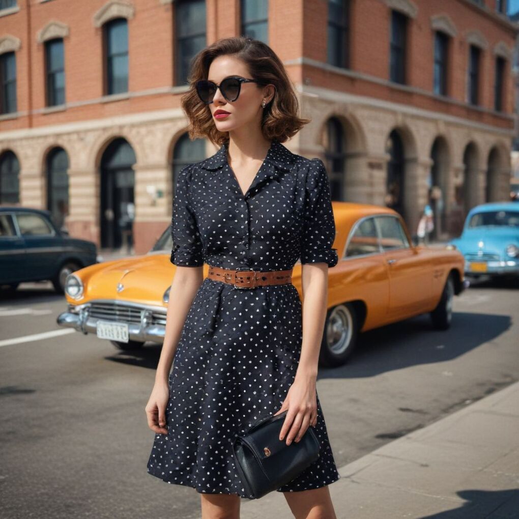 The 60s Mod Polka Dot Dress