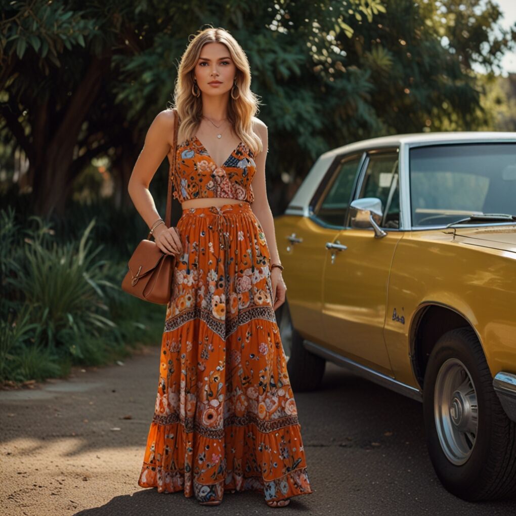 The 70s Floral Maxi Skirt