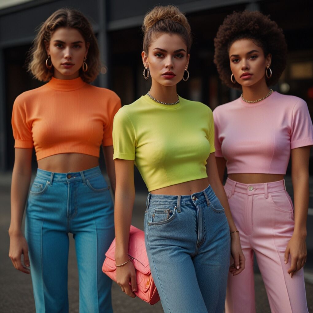 The 80s Neon Crop Top