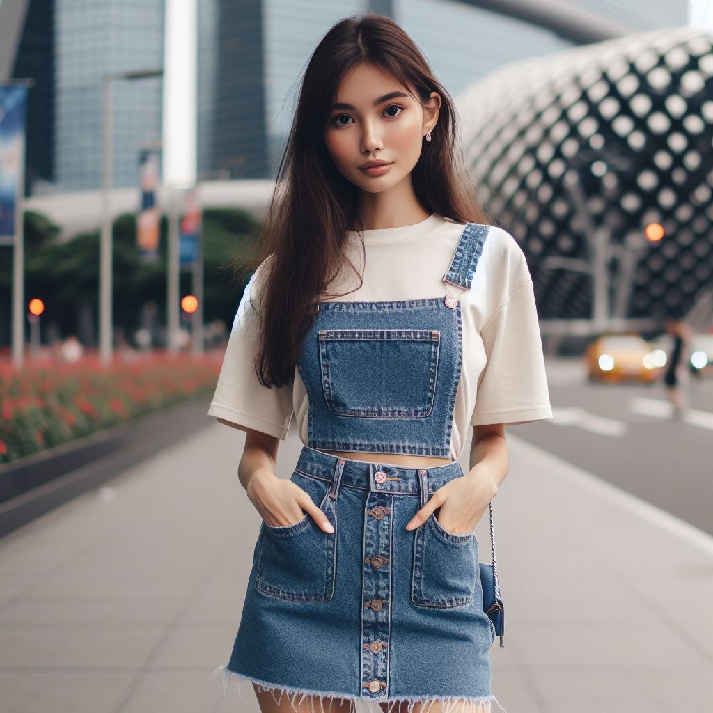 The Denim Skirt and T-Shirt Dress