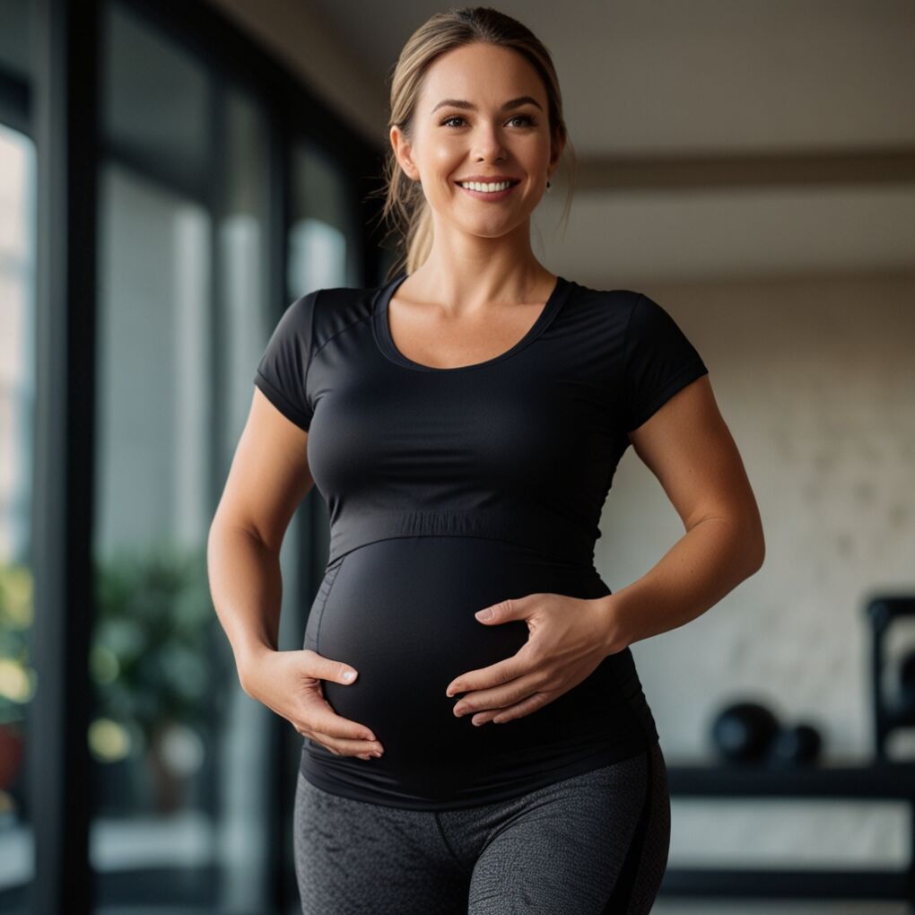 Activewear with Bump Support