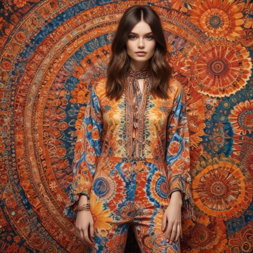 Late 60s Hippie Chic and Futuristic Fashion