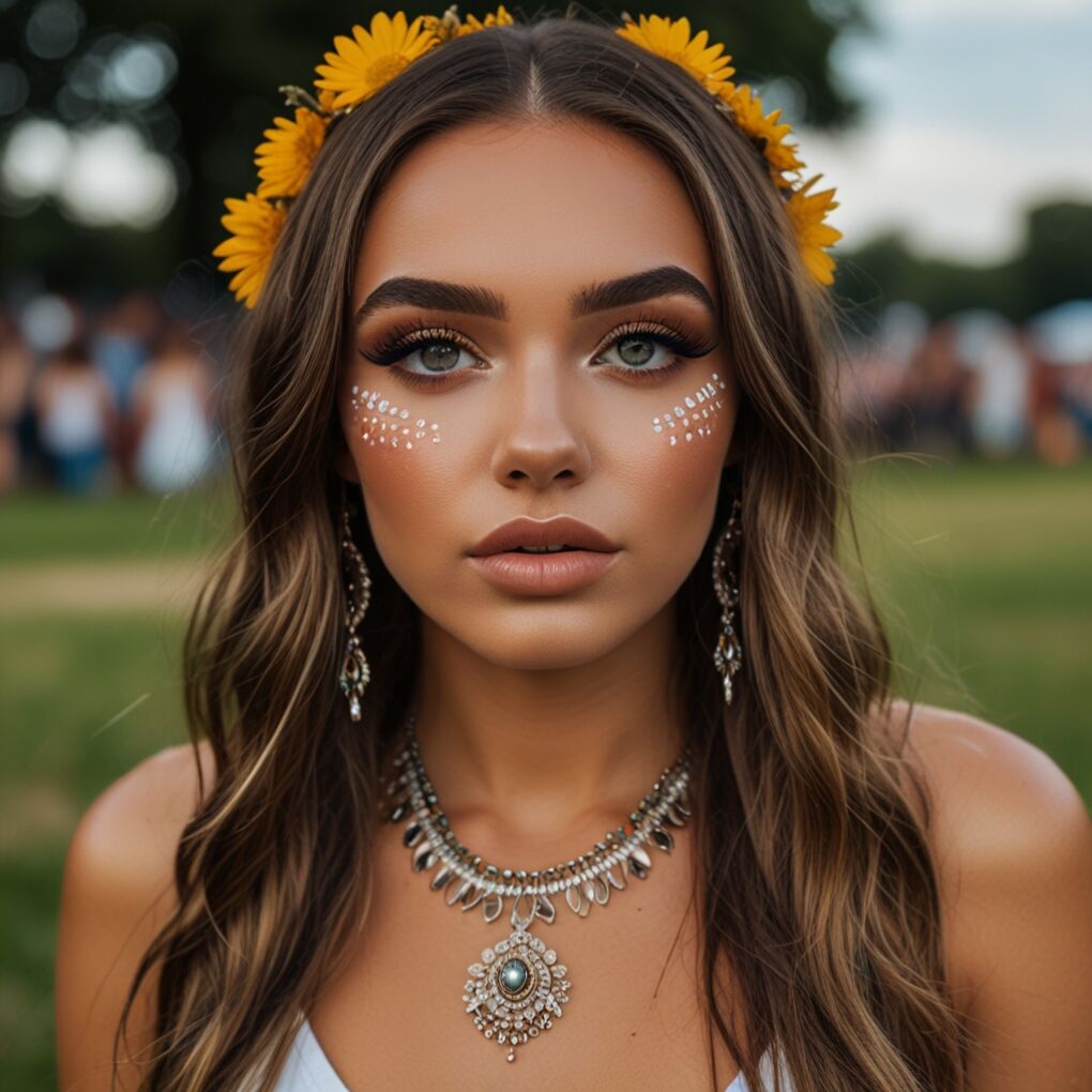 Festival Makeup and Hair