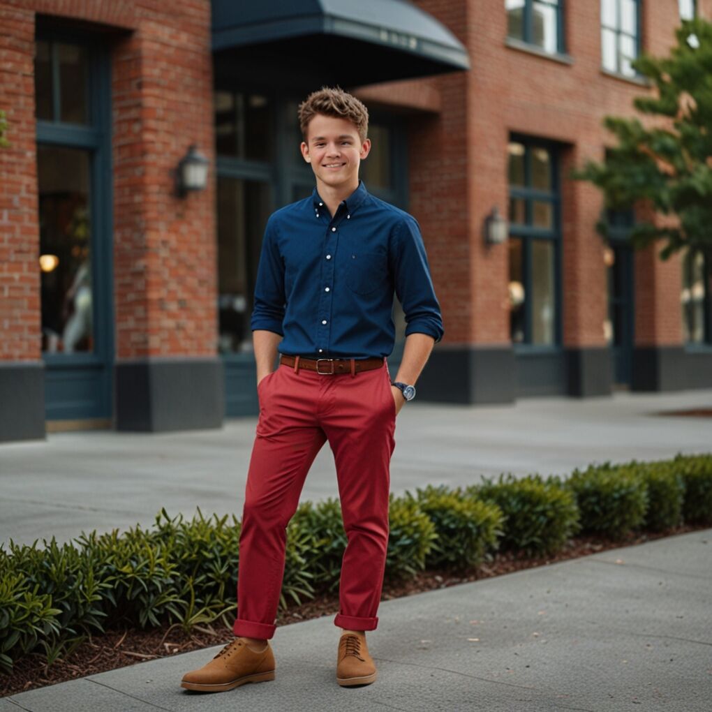 17. Colorful Chinos and Button-Down