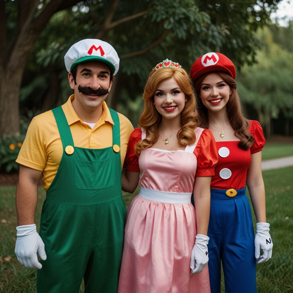 17. Mario, Luigi, and Princess Peach