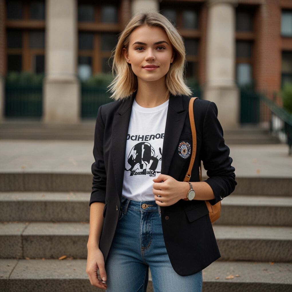 Blazer and Graphic Tee Combo