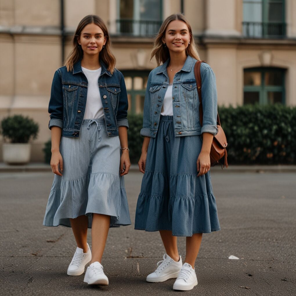 Midi Dress and Sneakers