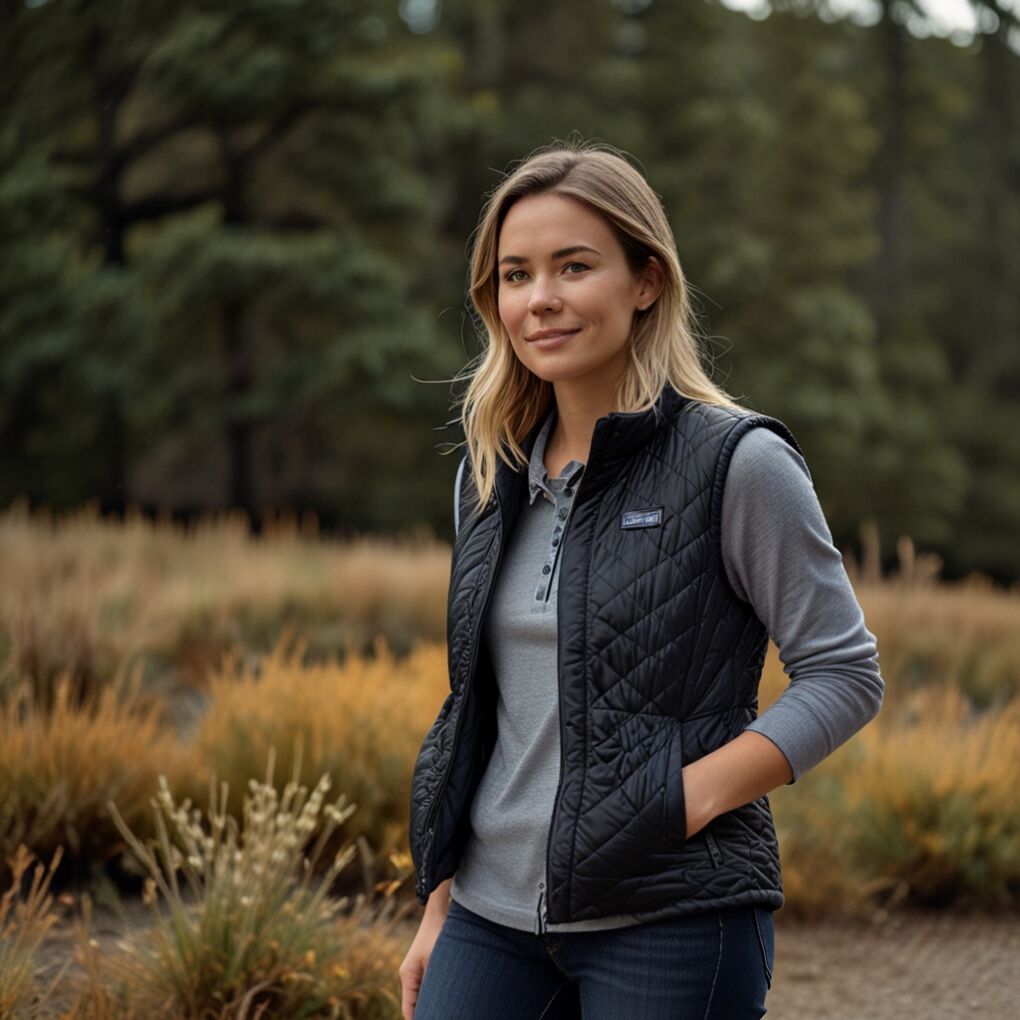 Quilted Vest and Long-Sleeve Tee