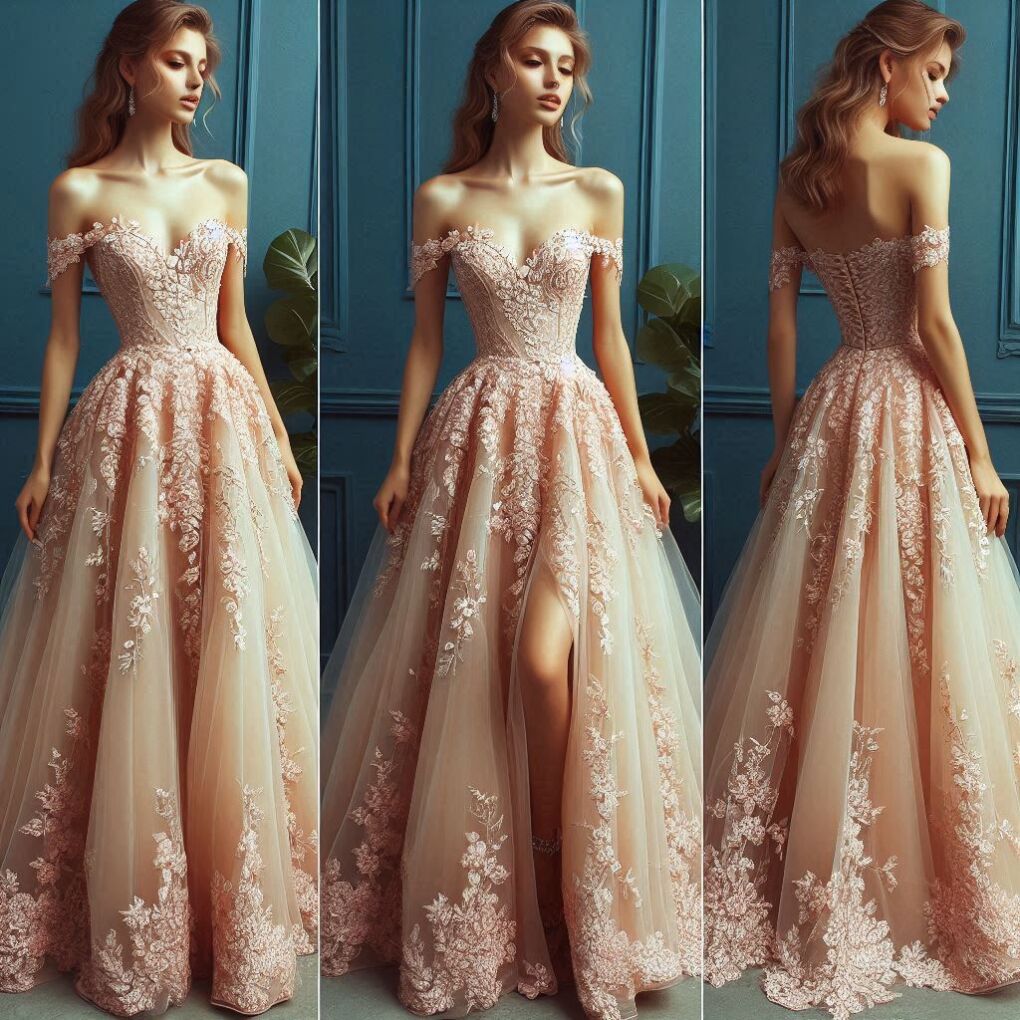 Romantic Off-the-Shoulder Gown