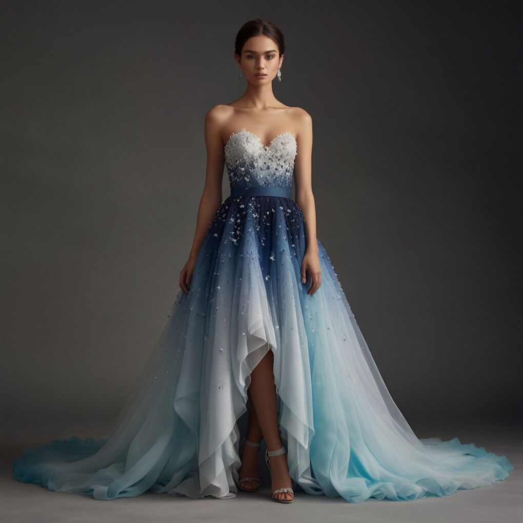 10. Ombre Ice Gown