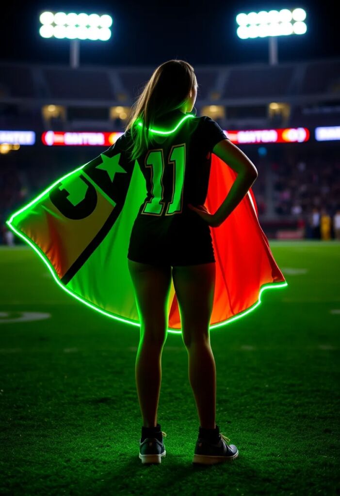 13. Illuminated Team Flag Cape