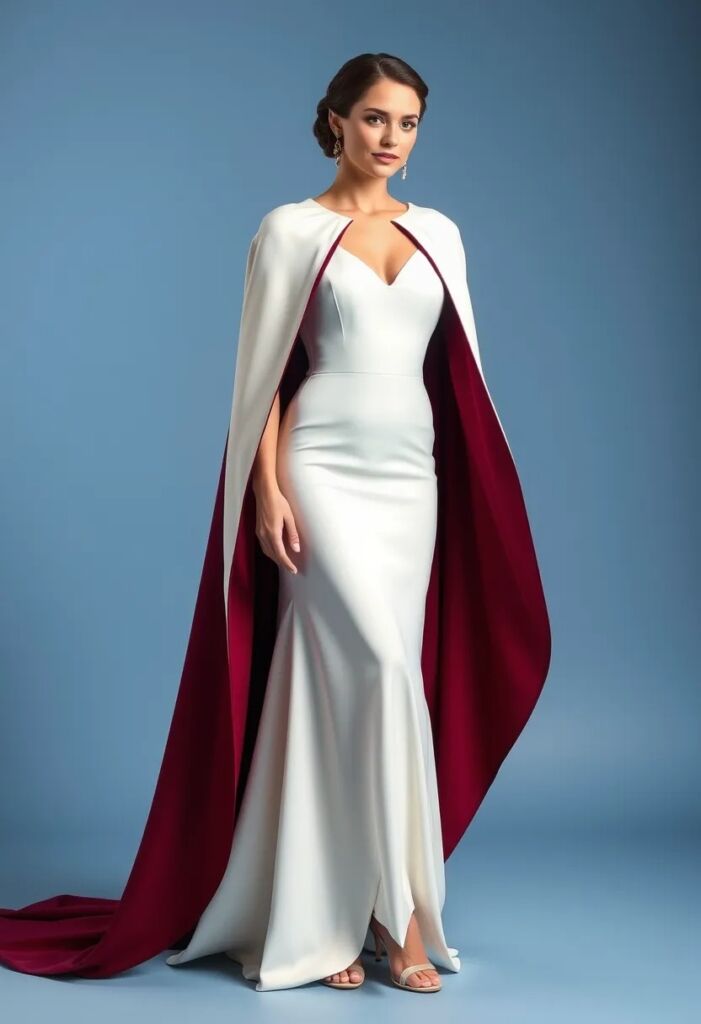 2. The Regal Cape Dress