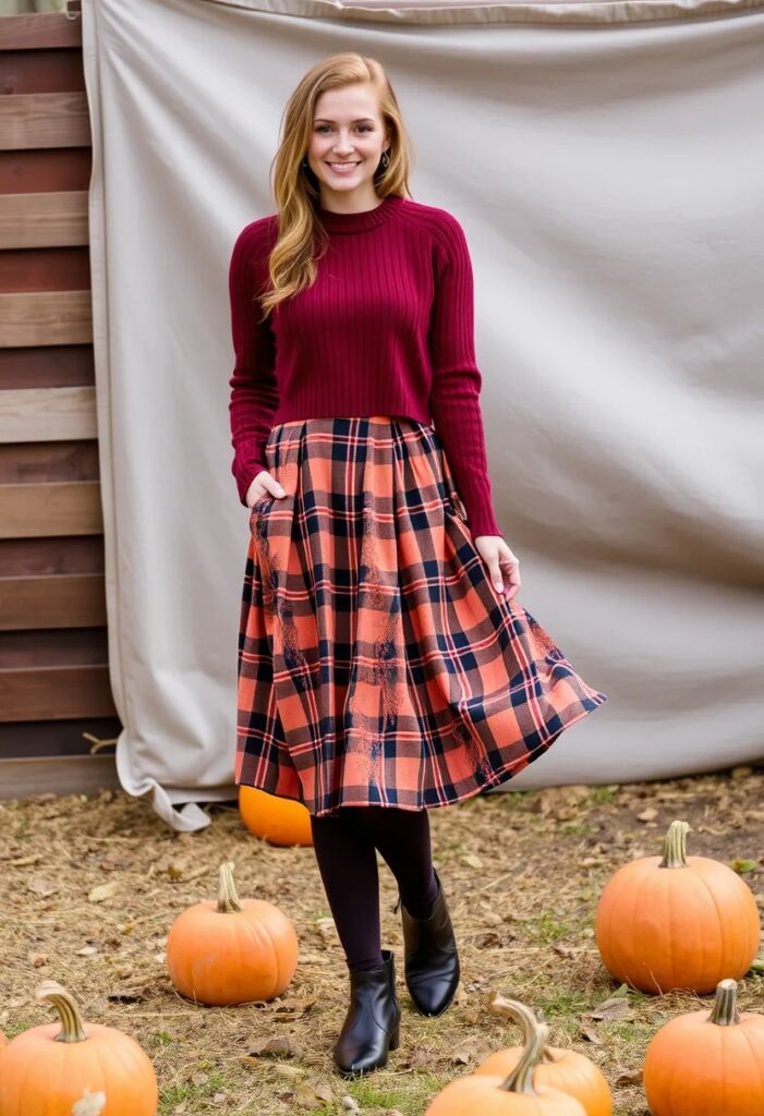 5. Midi Skirt and Cropped Sweater