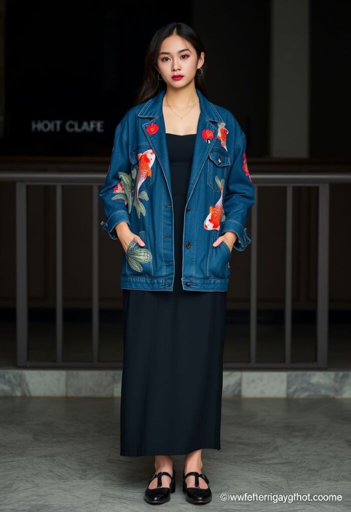 8. Koi Fish Embroidered Jacket