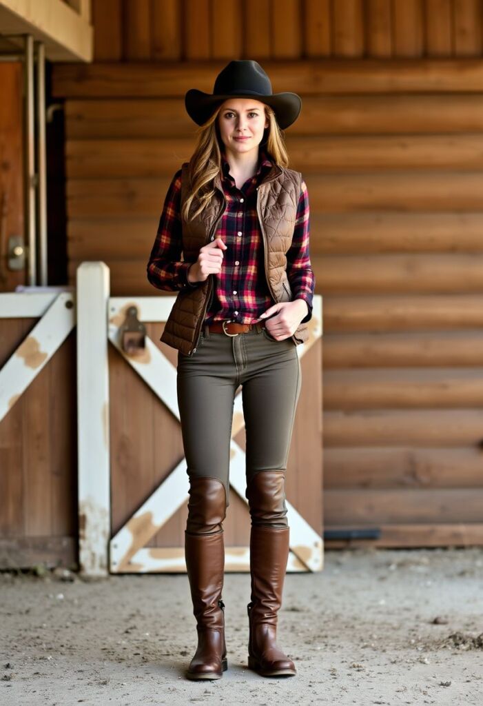 9. Practical and Stylish Barn Attire