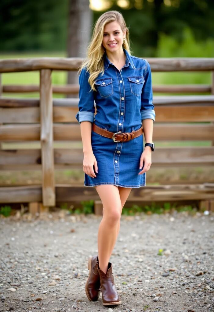 Denim Shirt Dress