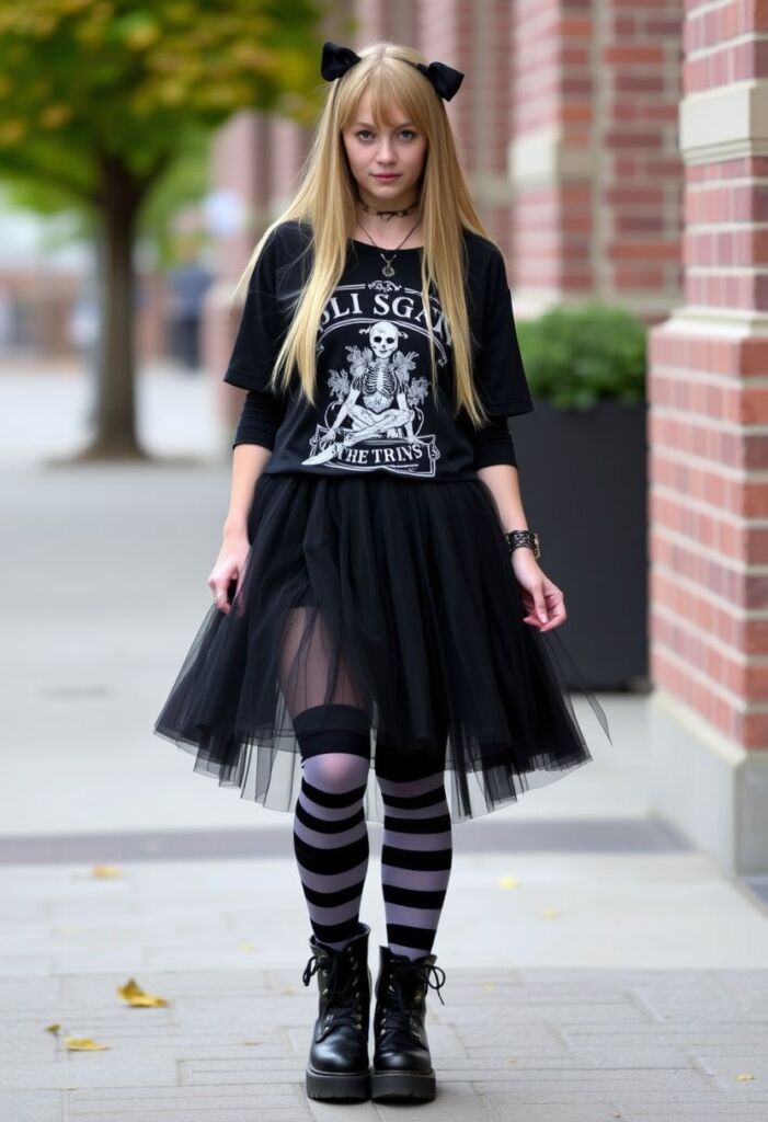 Graphic Tee and Tutu Skirt