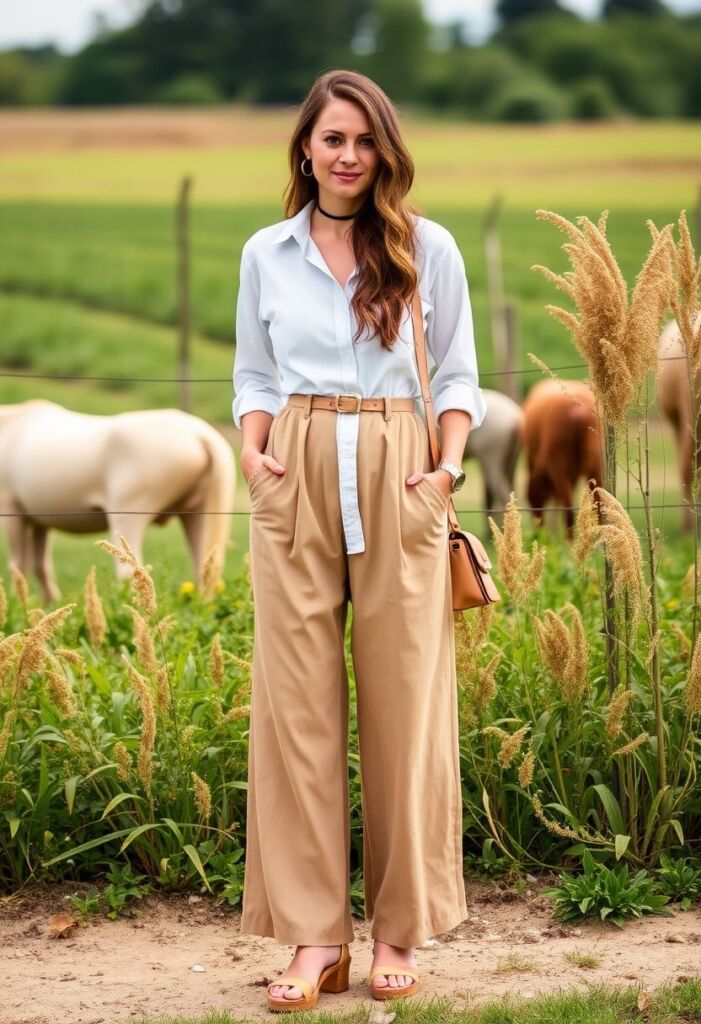 Linen Shirt and Culottes