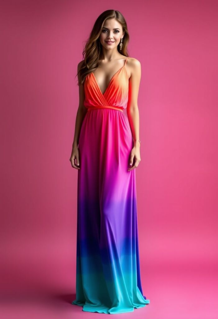 Ombre Explosion The Gradient Maxi Dress