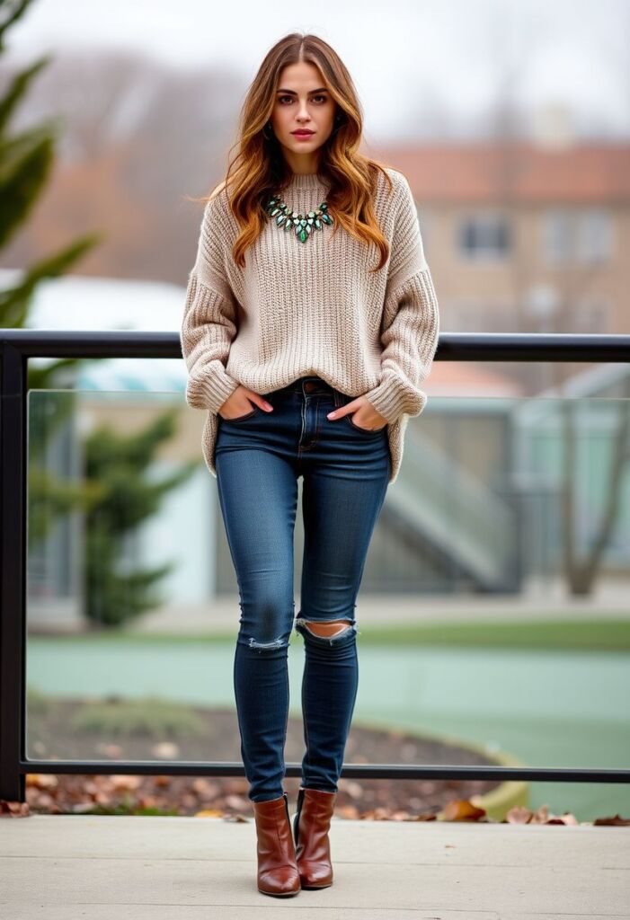 Oversized Sweater and Skinny Jeans