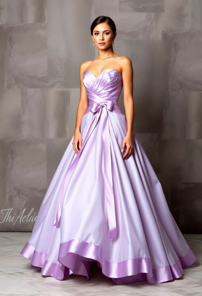 Ribbon-Detailed Ball Gown