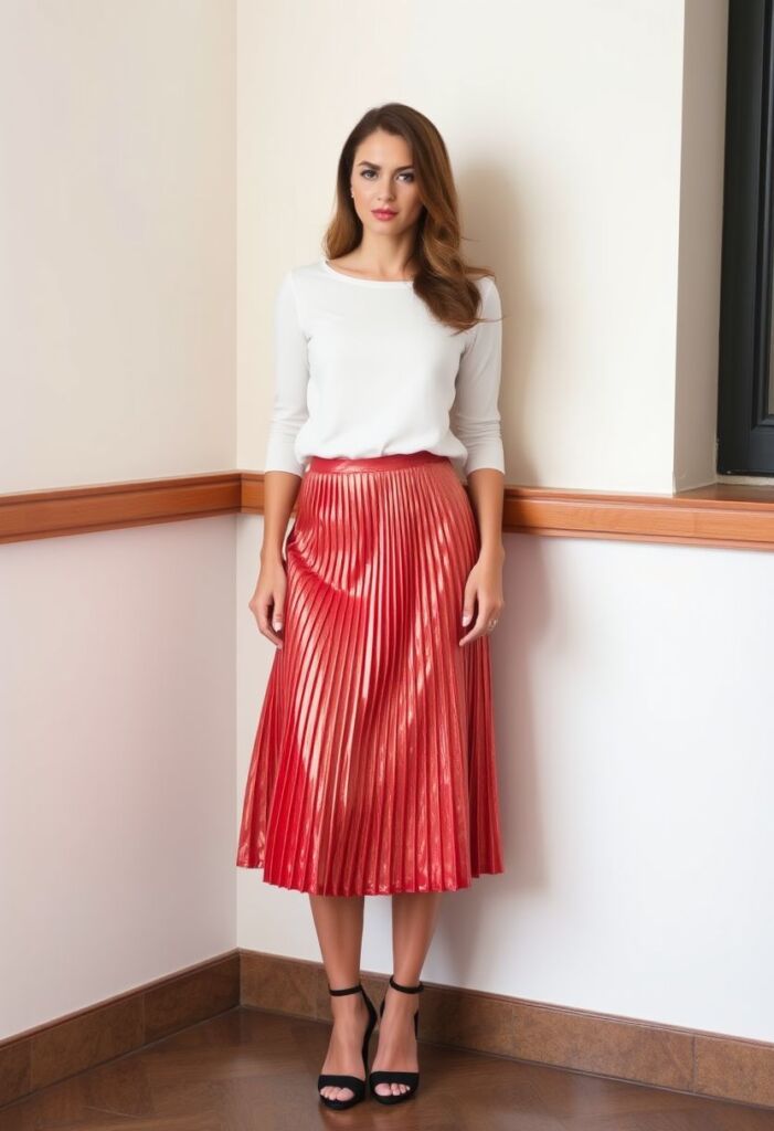 Statement Skirt and Simple Top