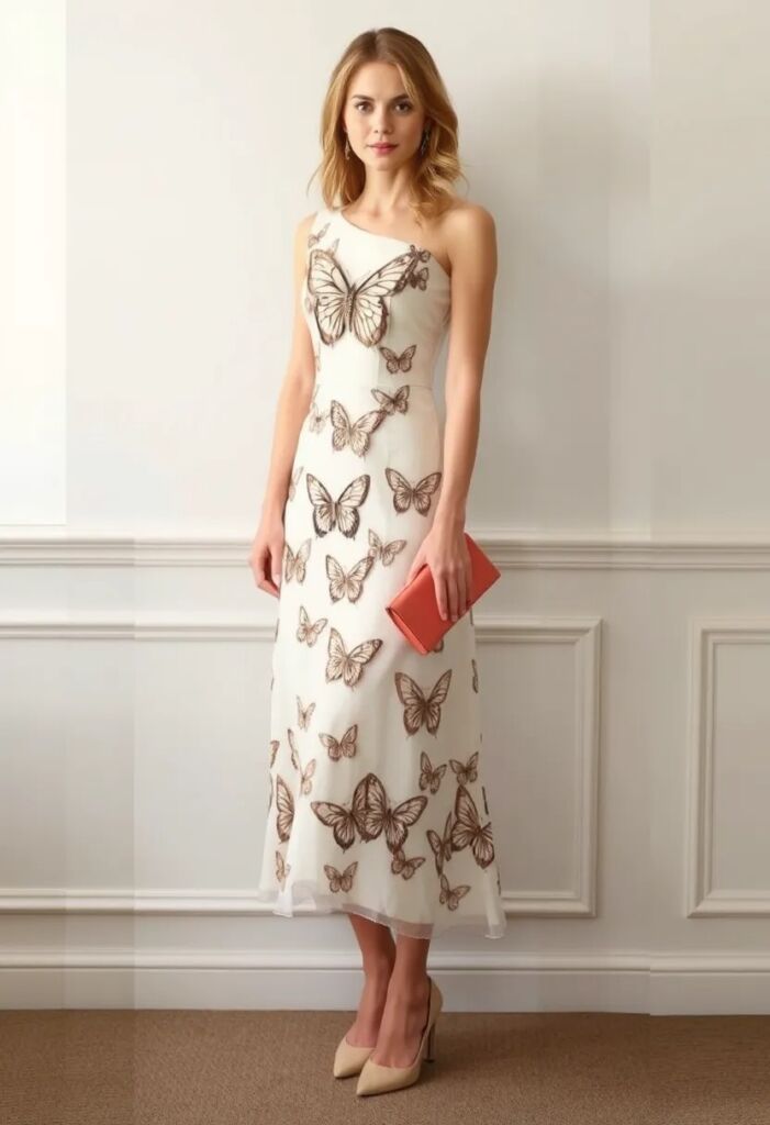 The Butterfly Embroidered Cocktail Dress