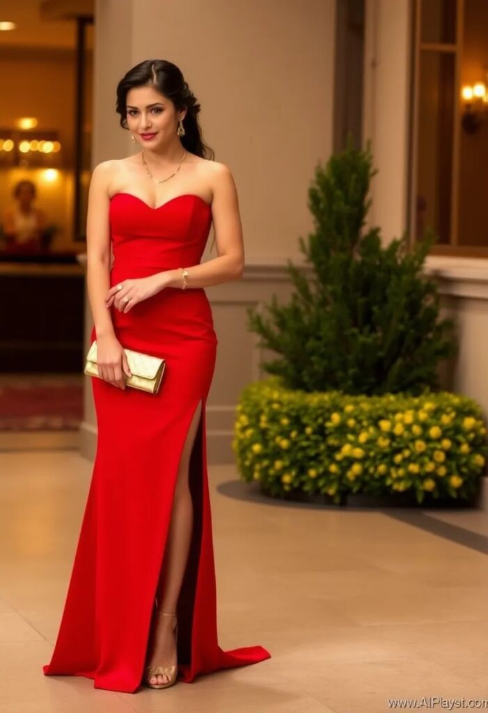 The Classic Red Dress