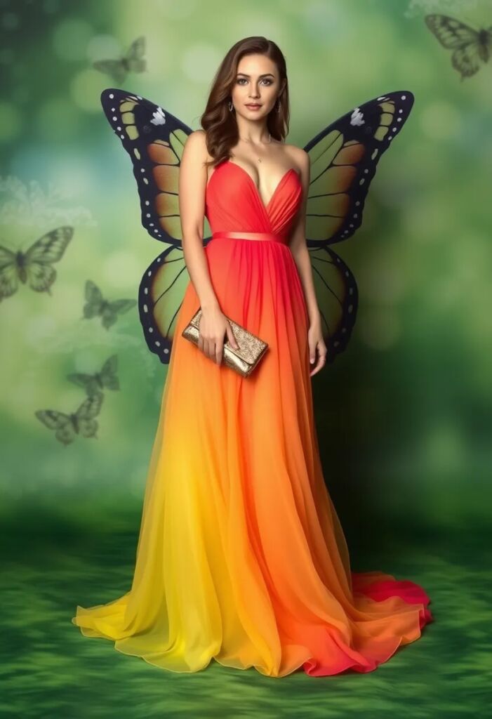 The Ombré Butterfly Effect Gown