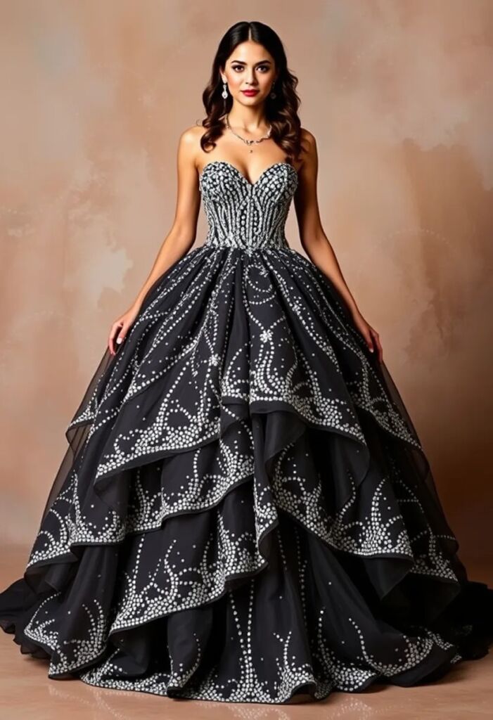 The Show-Stopping Crystal Ball Gown