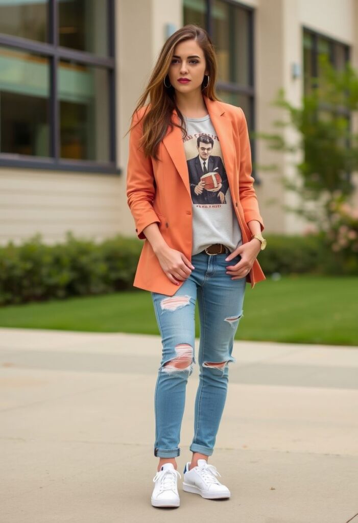 Vintage Blazer and Graphic Tee