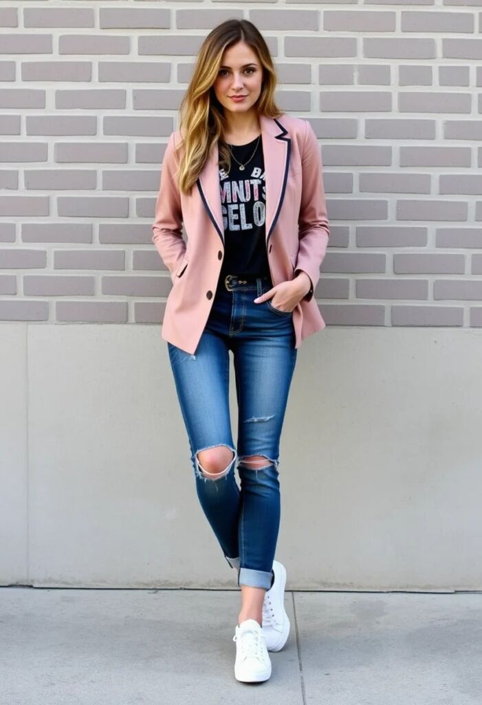 Vintage Blazer and Graphic Tee