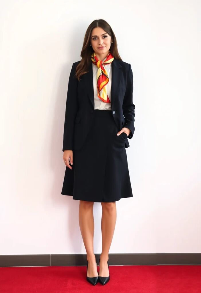 Classic Blazer and A-Line Skirt