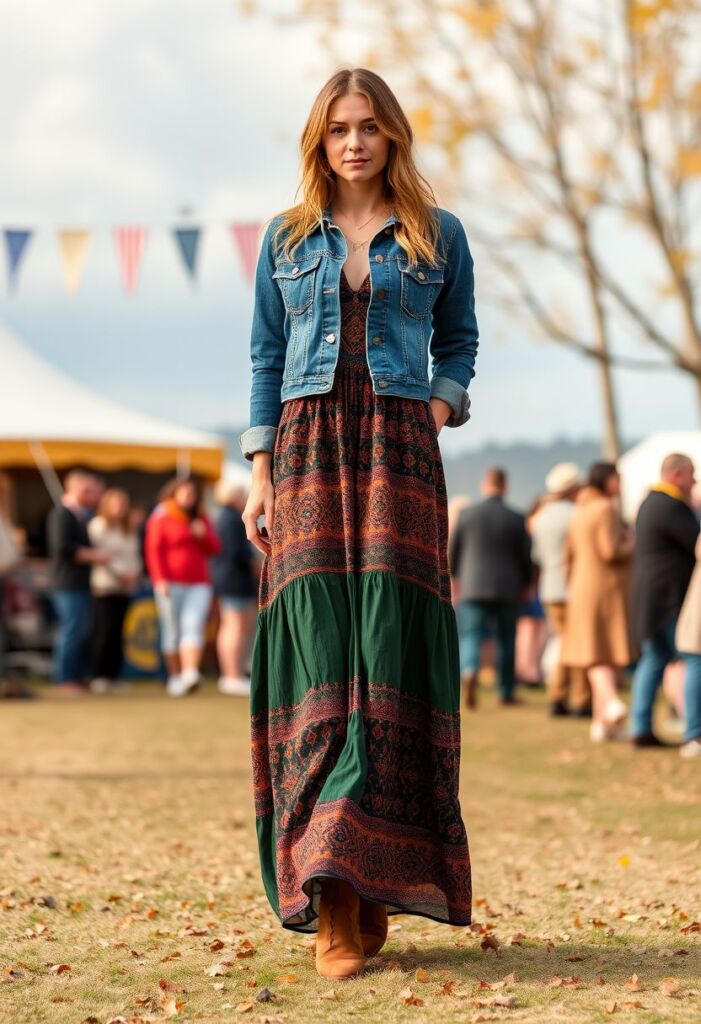 Boho Chic Maxi Dress Ensemble