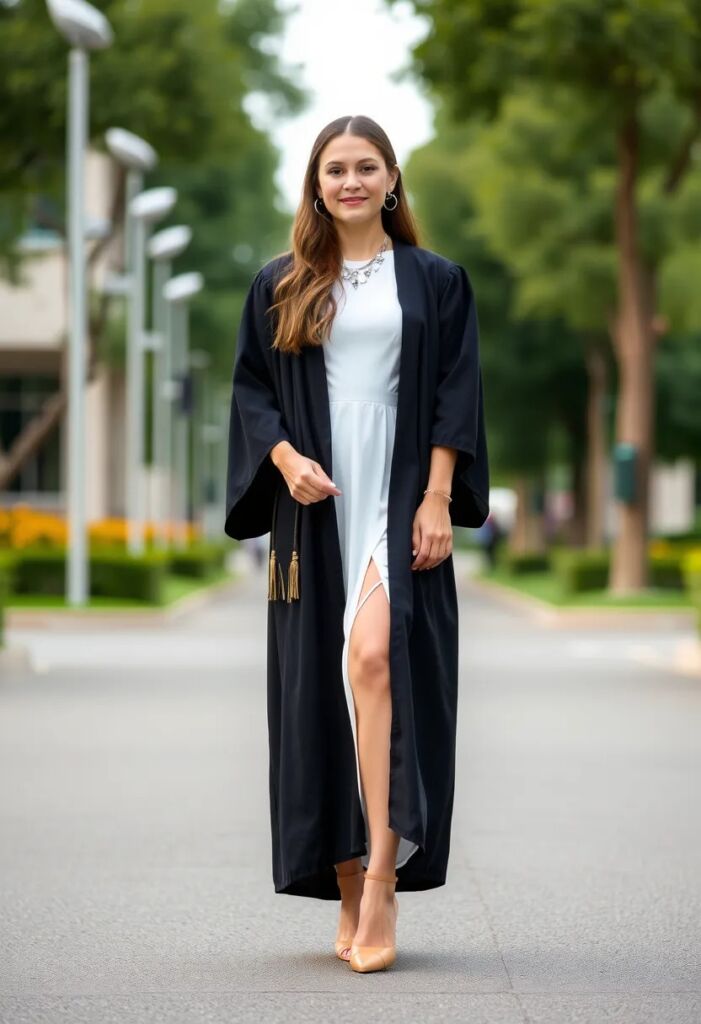 Formal Gown with a Shawl