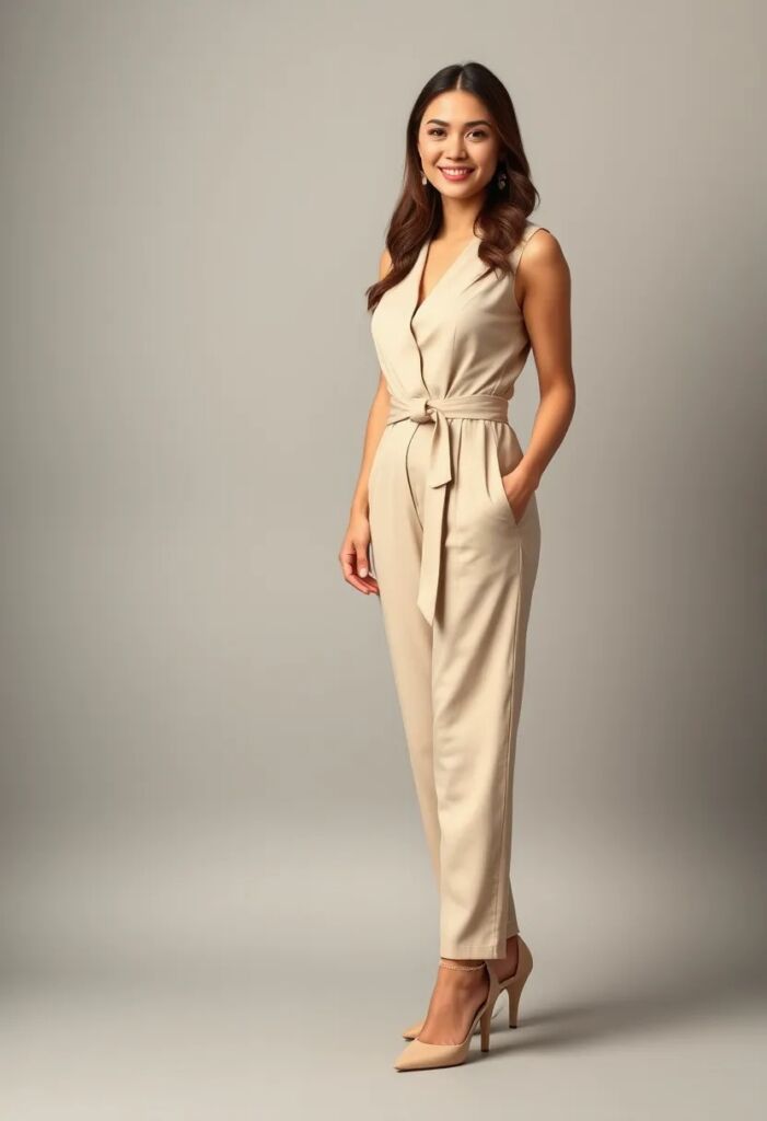 Jumpsuit with a Belt