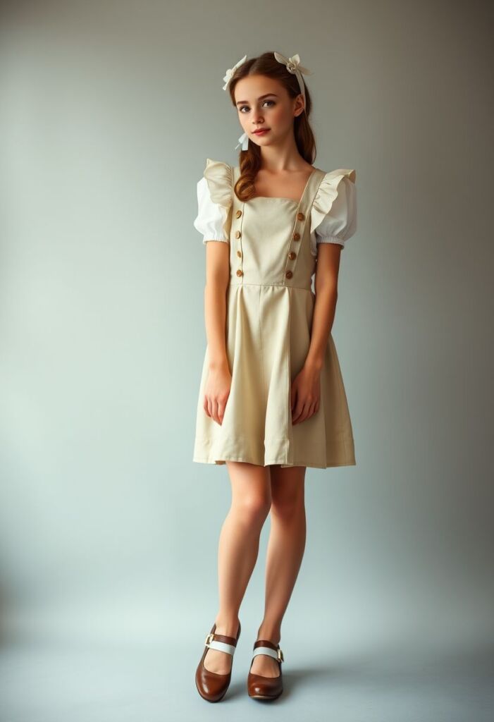 Ruffled Pinafore Dress