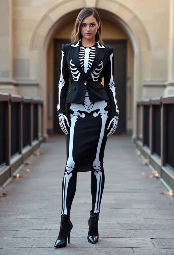 Skeleton Tuxedo Dress