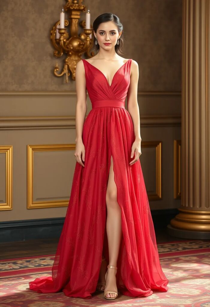 The Classic Empire-Waist Gown