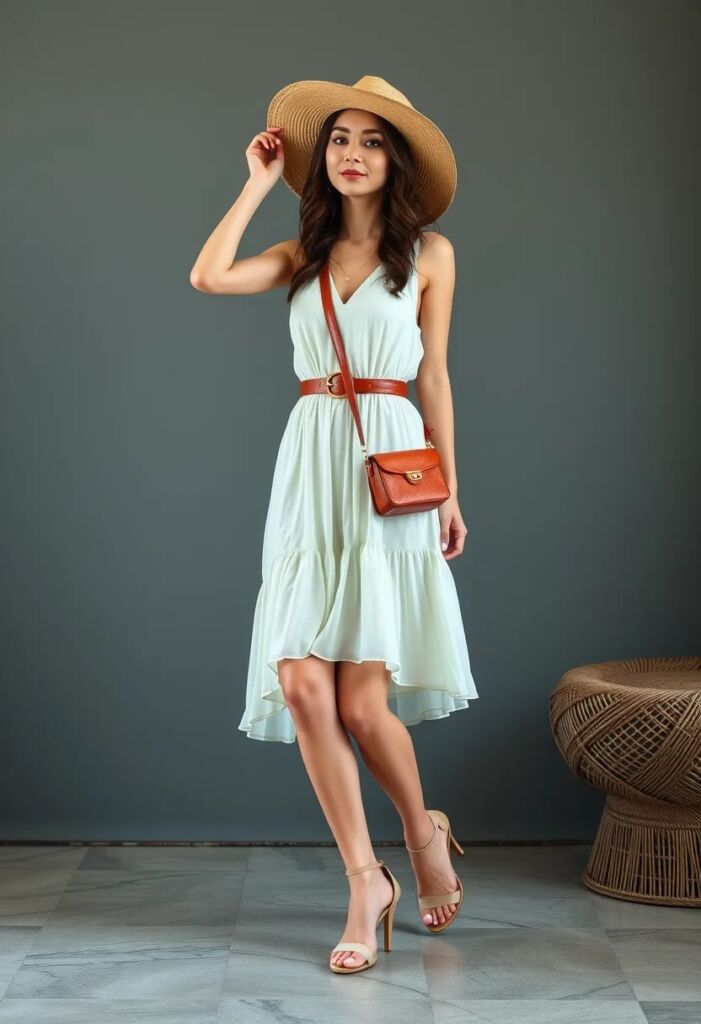 The Midi Dress with a Belt