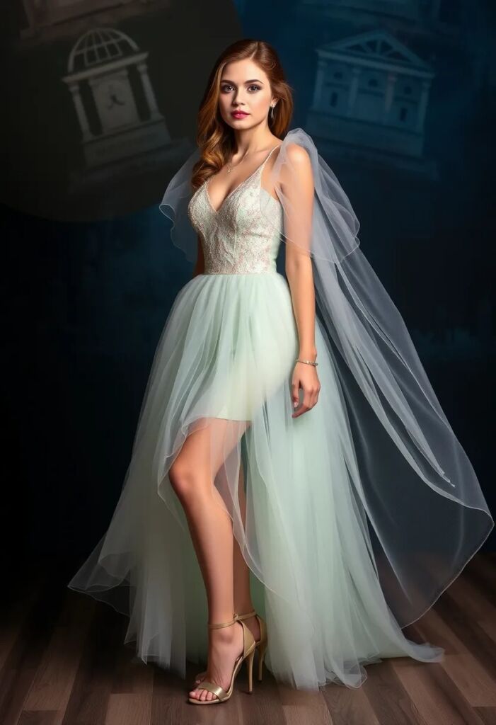 Tulle Overlay Dress