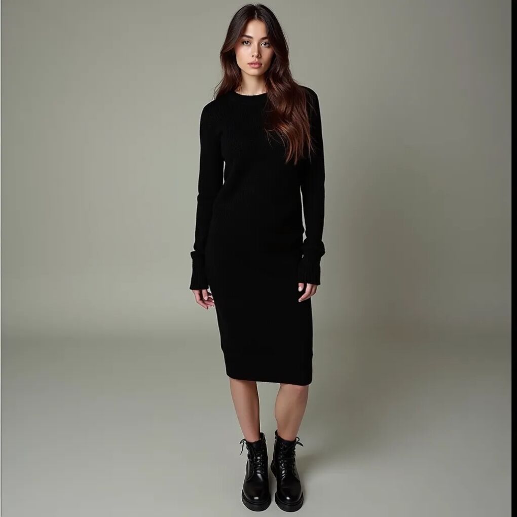 Black sweater dress outfit online