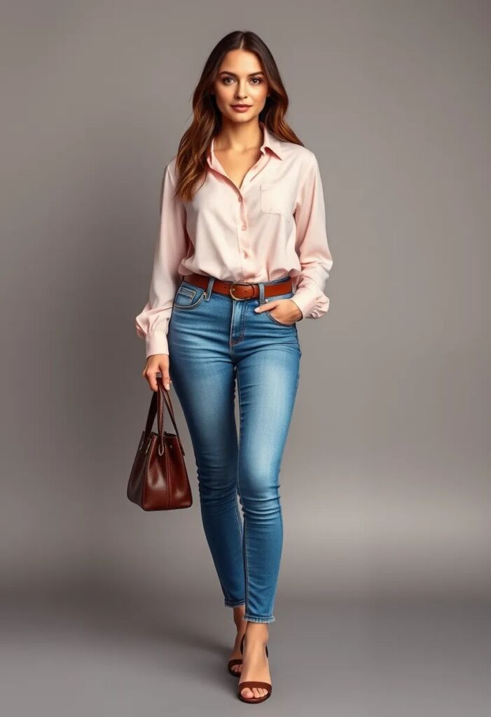 Casual and Comfortable The Denim and Blouse Combo