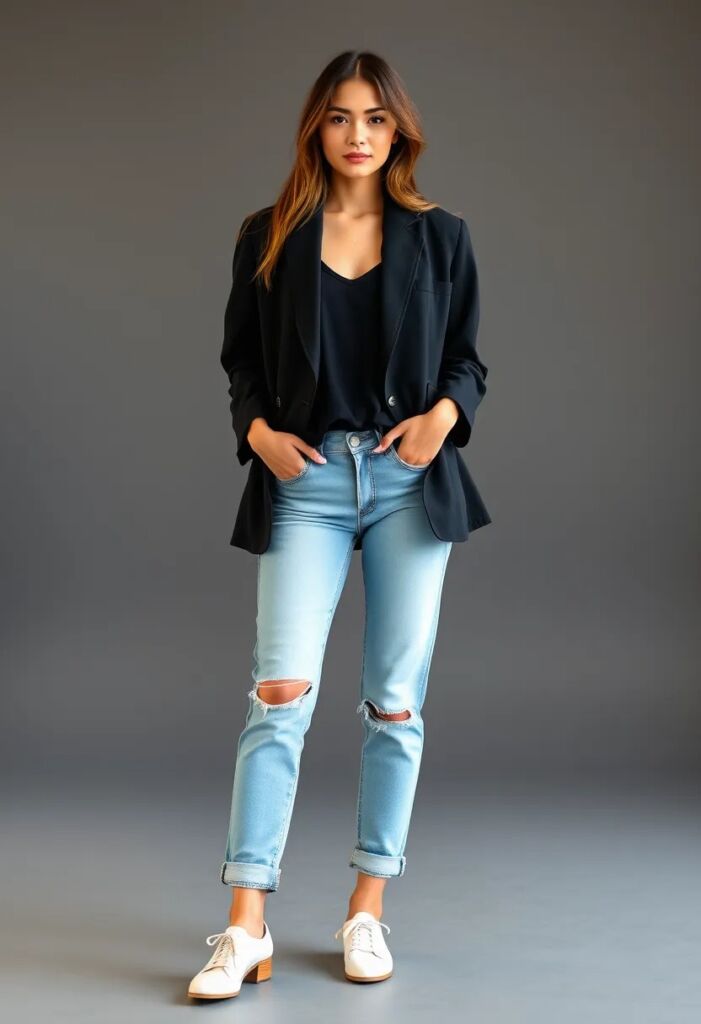 Casual and Trendy The Oversized Blazer and Jeans