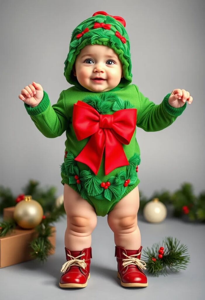 Christmas Wreath Onesie