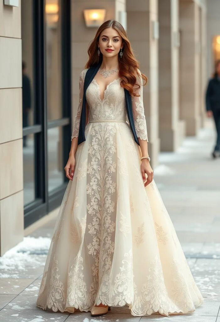 Embroidered Ball Gown