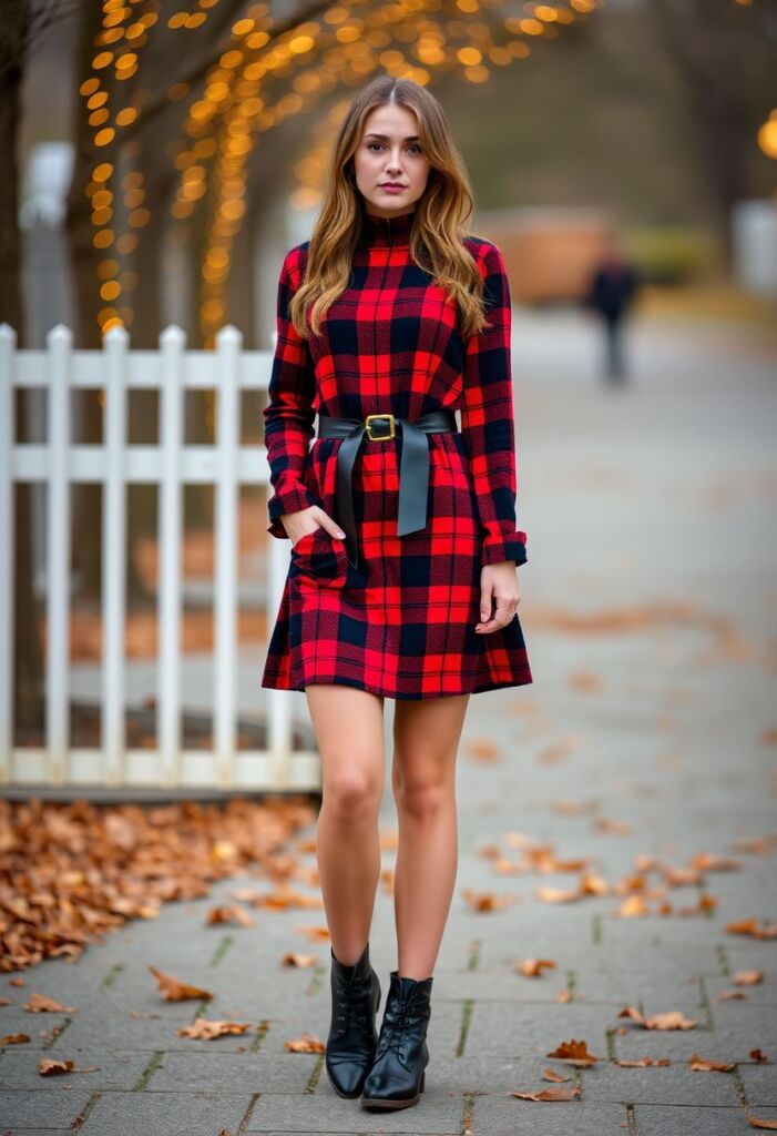 Plaid Mini Dress