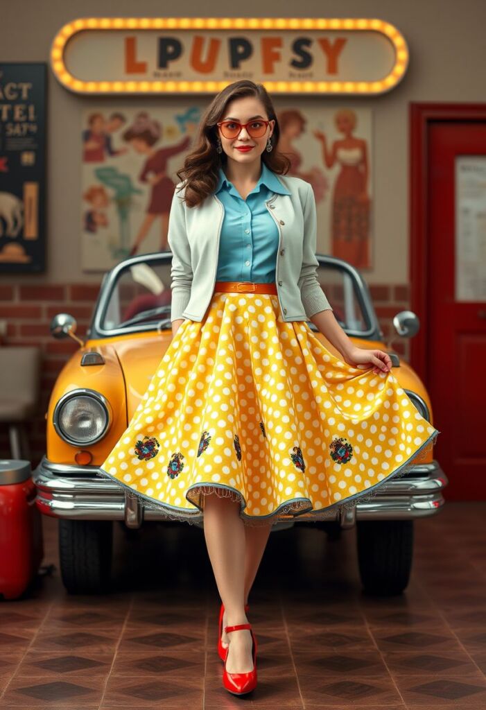 The Poodle Skirt and Blouse Combo